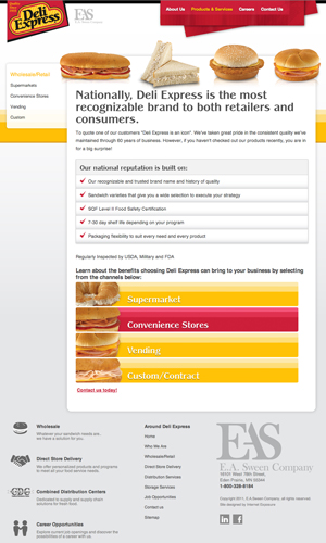 A custom content management system for Deli Express